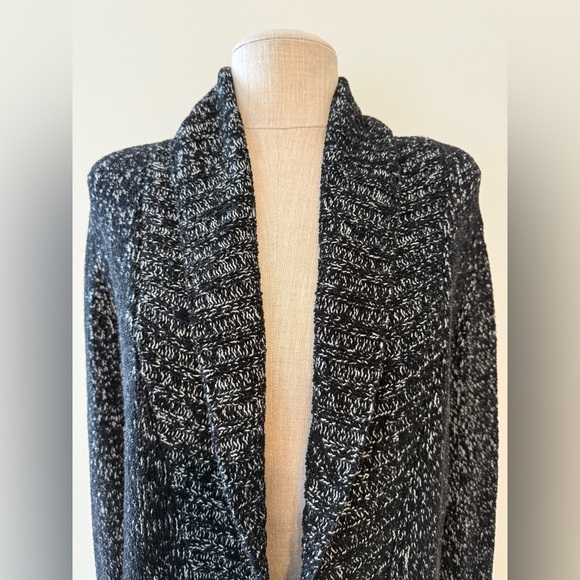 Merona Black and Gray Open-front Cardigan Sweater - Picture 2 of 7